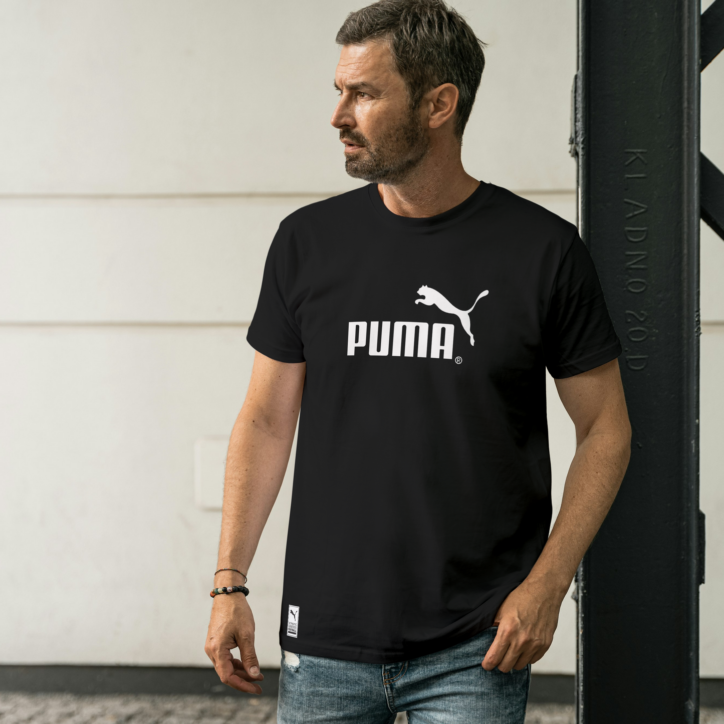 T-Shirt Noir Puma White