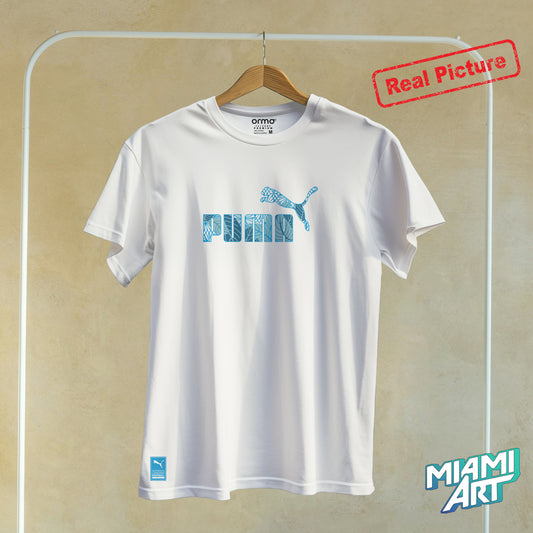 T-Shirt White Puma Flower