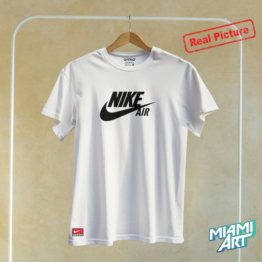T-Shirt White Nike Black