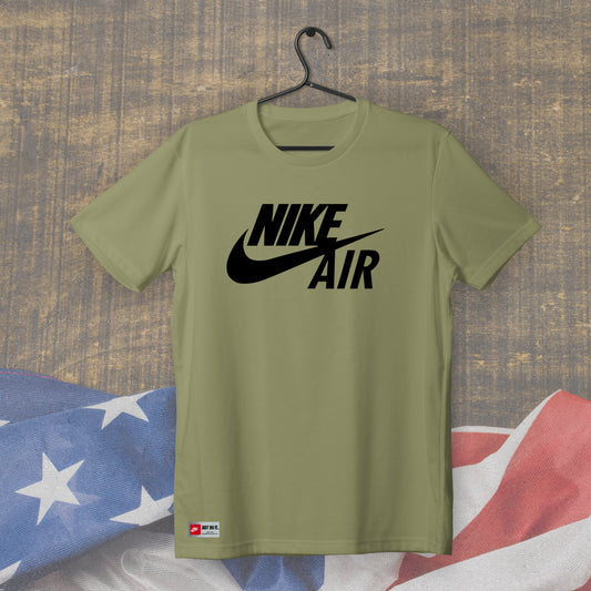 T-Shirt Vert Kaki NIKE Black