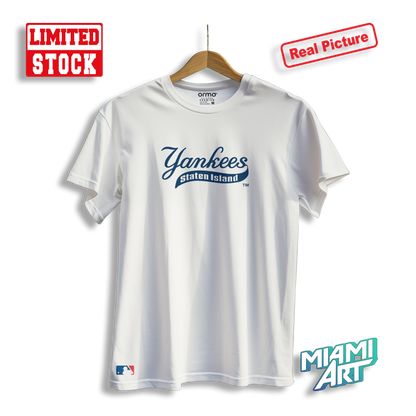 T-Shirt White MLB Yankees Blue