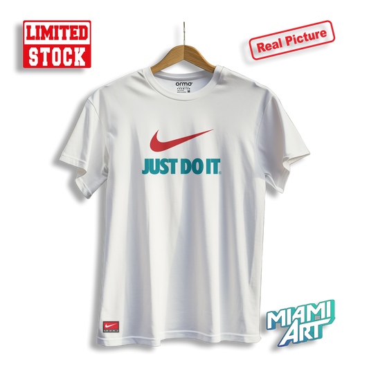 T-Shirt White Nike Just Do It Blue