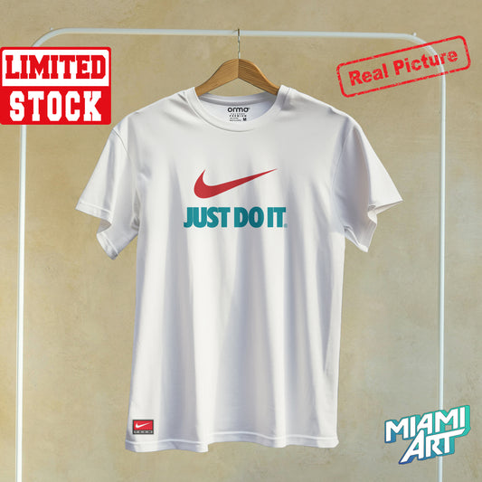 T-Shirt White Nike Just Do It Blue