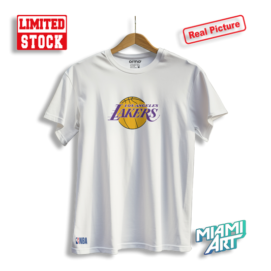 T-Shirt White NBA Lakers Ball