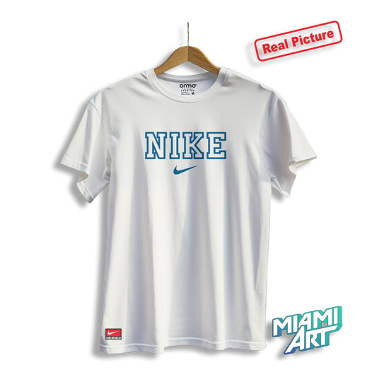 T-Shirt White Nike New Blue