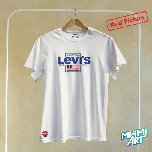 T-Shirt White USA Levi's Flag
